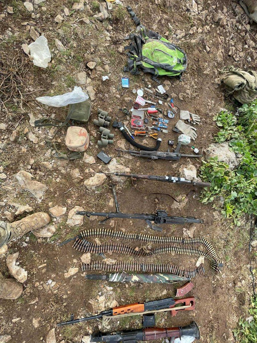 Irak'ın kuzeyinde, PKK'ya ait çok sayıda silah ve mühimmat ele geçirildi