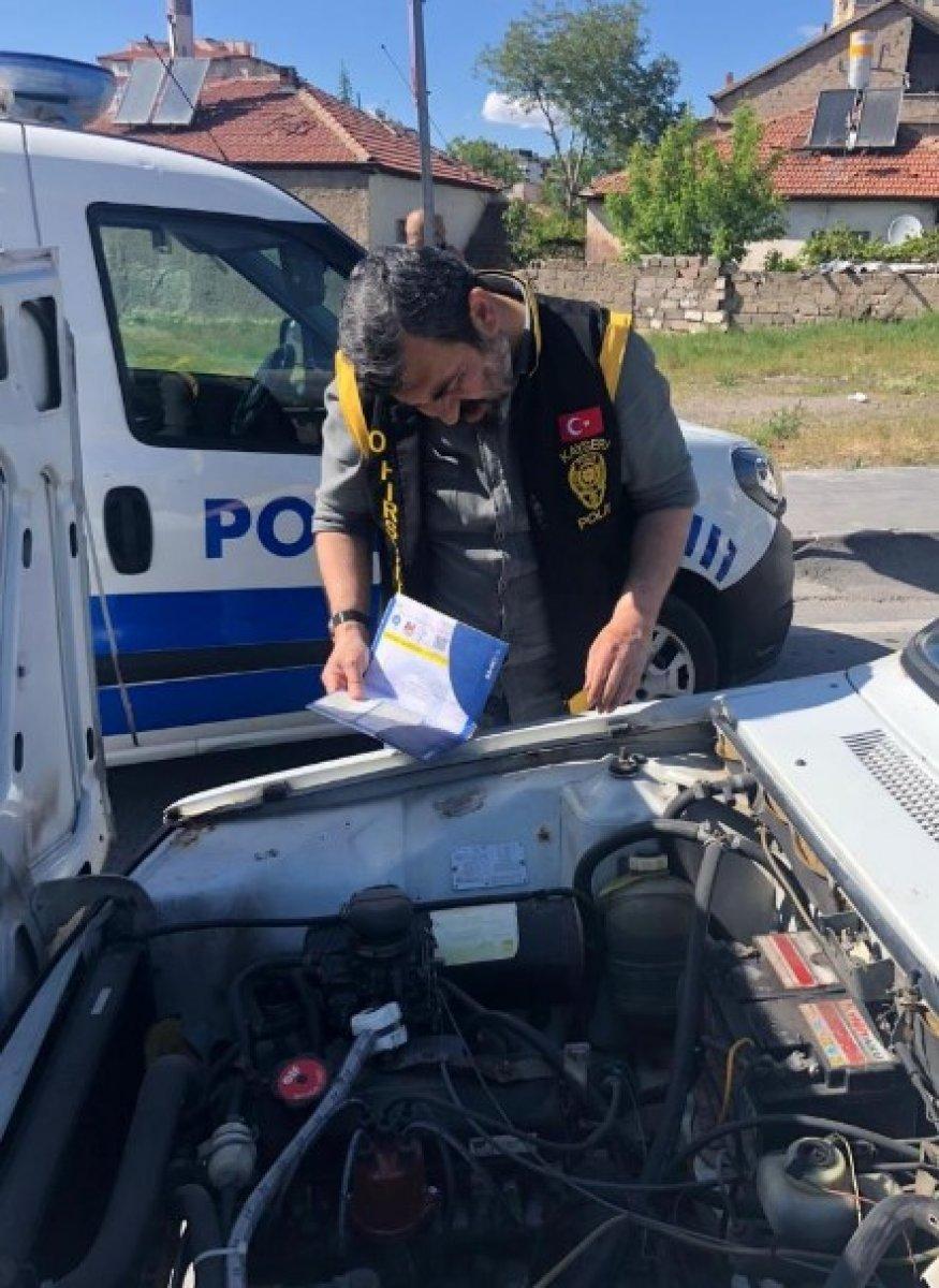 Kayseri'de kuş grubu araçlar denetlendi