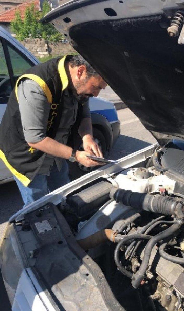 Kayseri'de kuş grubu araçlar denetlendi