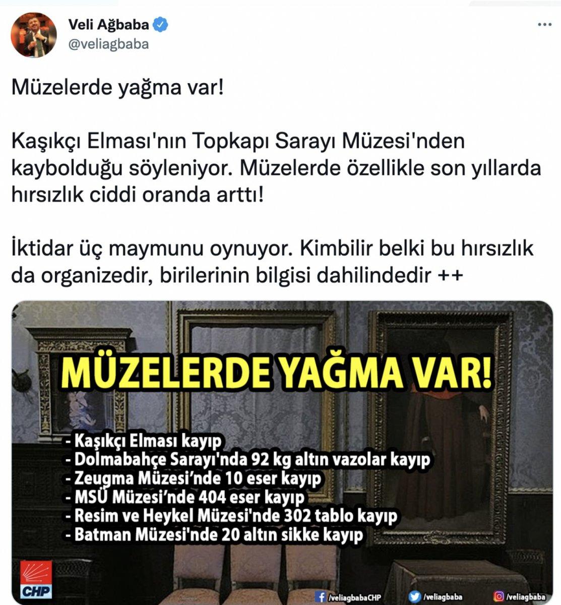 Milli Saraylar'dan, 'Kaşıkçı Elması çalındı' iddialarına yanıt
