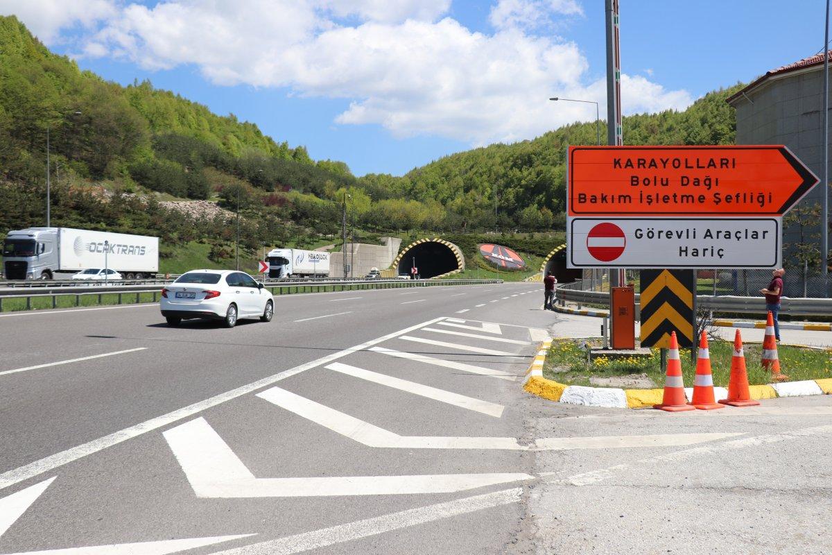 Bolu Dağı Tüneli'nin İstanbul yönü trafiğe kapalı olacak