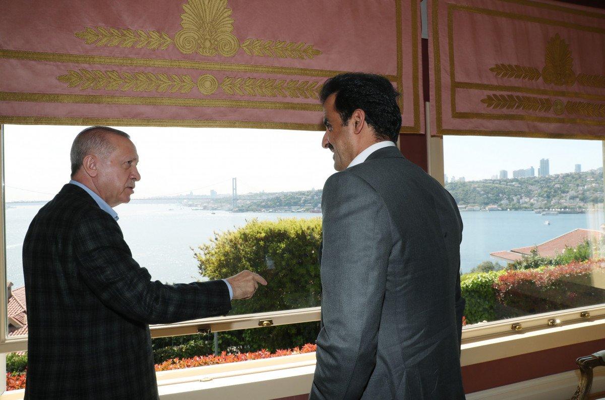 Cumhurbaşkanı Erdoğan, Katar Emiri Al Sani ile buluştu