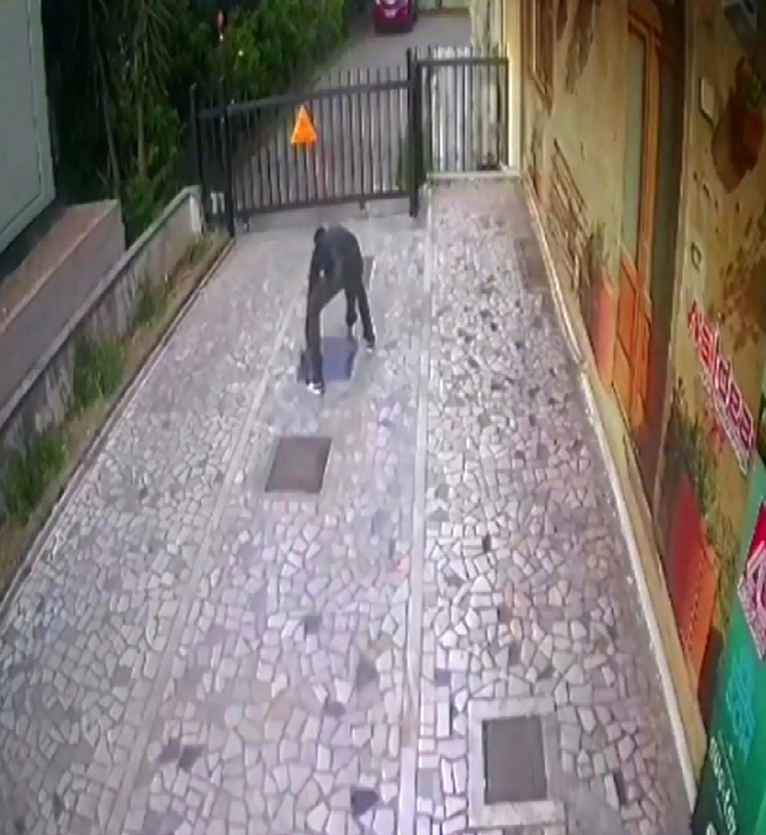 Antalya'da rögar kapağı hırsızlığı kamerada