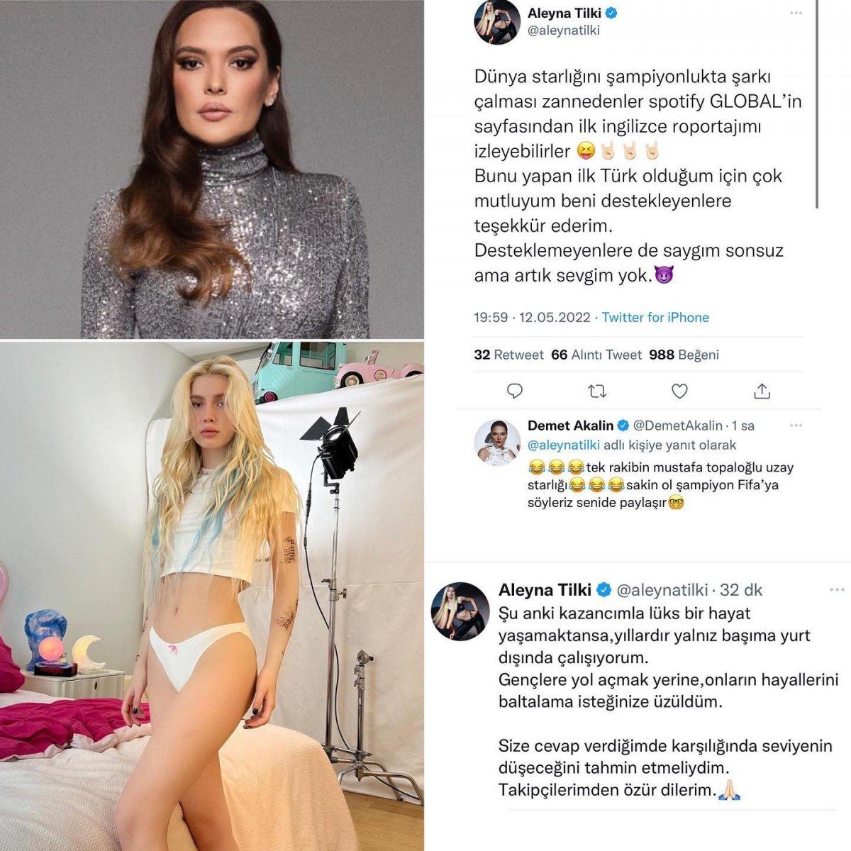 Aleyna Tilki, Demet Akalın’a cevap verdi