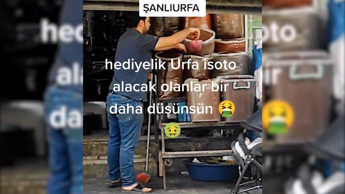 Şanlıurfa'da yere dökülen isotu satan esnafa para cezası