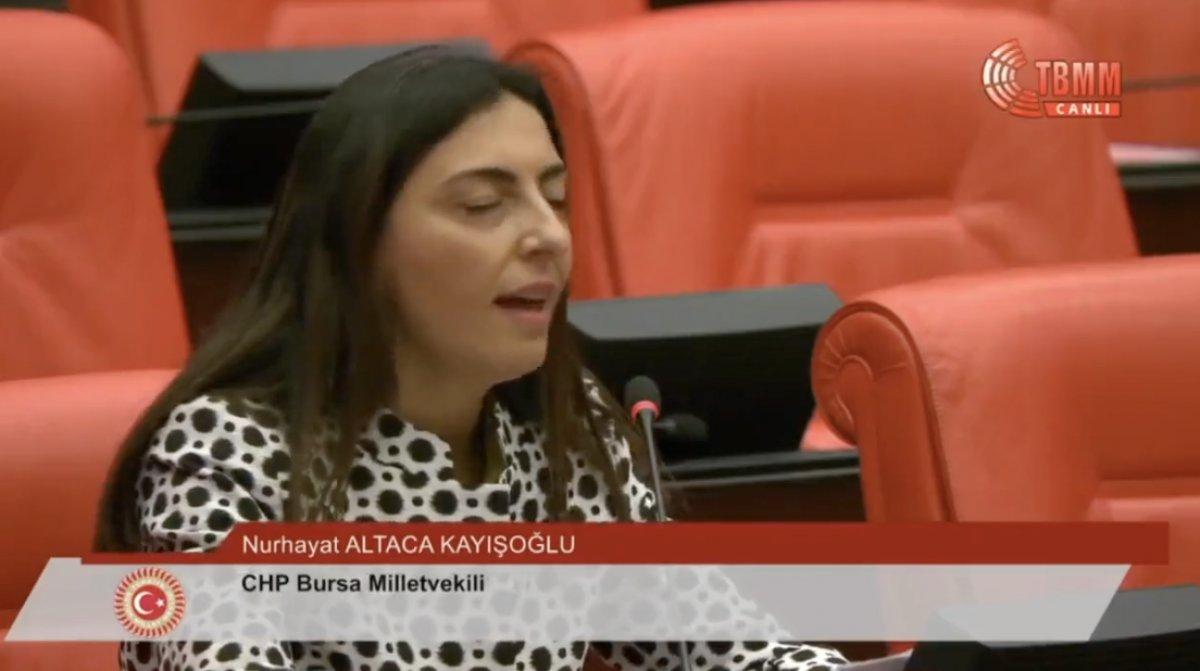 CHP'li vekilin TBMM'de Aynur Doğan protestosu