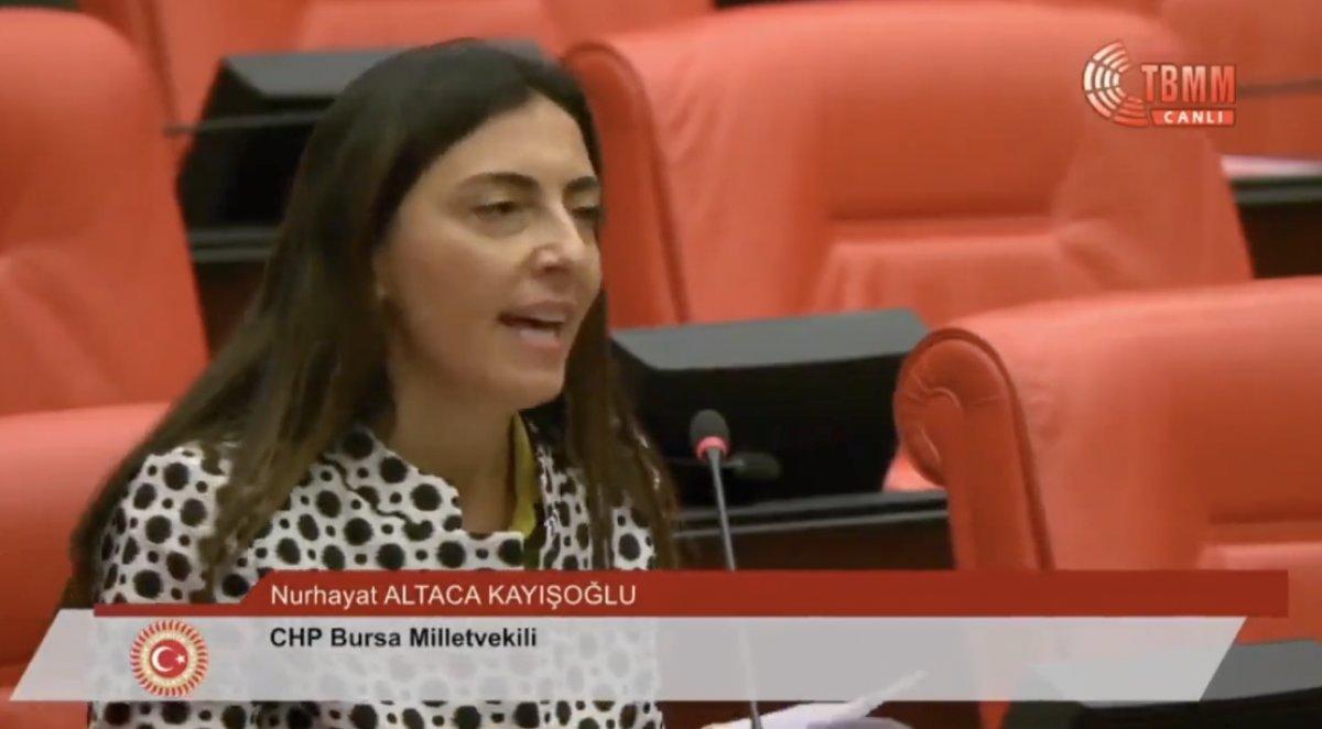 CHP'li vekilin TBMM'de Aynur Doğan protestosu