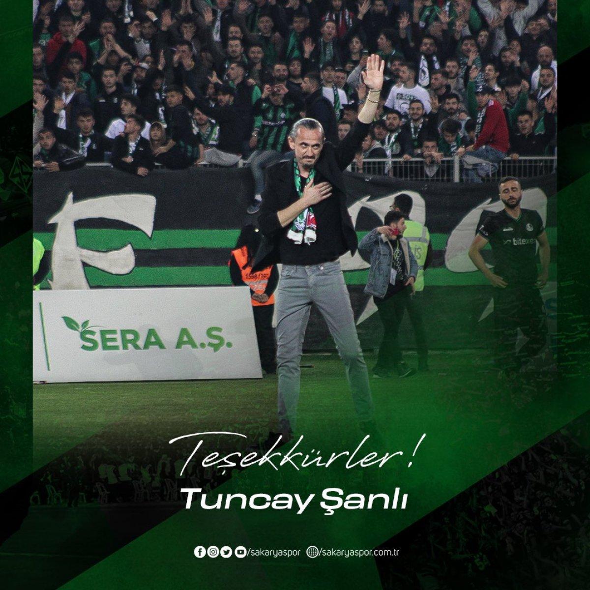 Sakaryaspor'da Tuncay Şanlı dönemi sona erdi