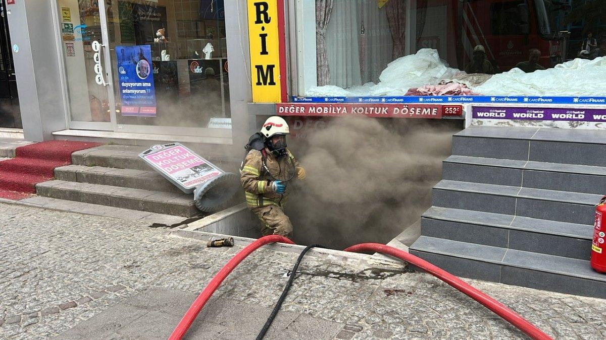 Ümraniye'de mobilya atölyesinde yangın