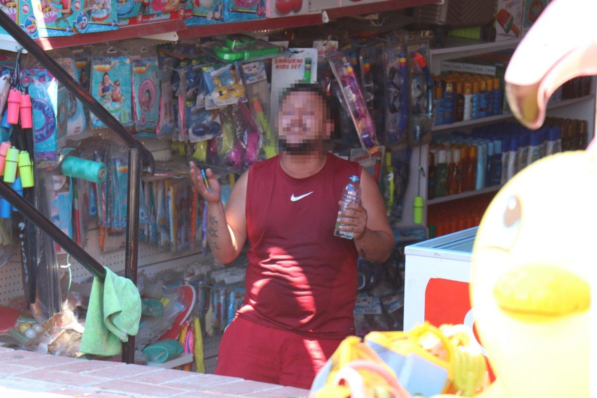 Alanya’da haciz işlemine engel olmak için kendine zarar verdi