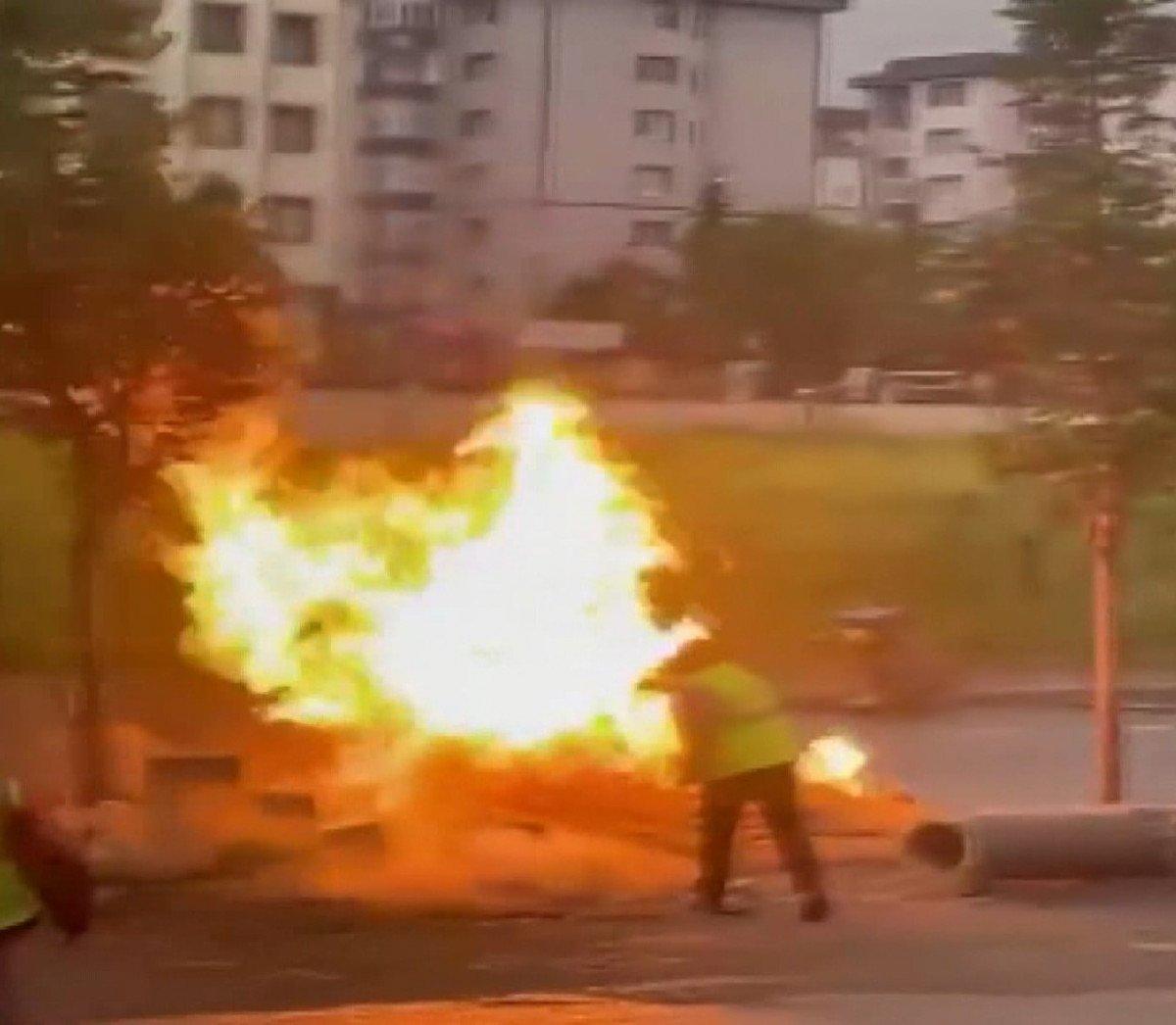 İstanbul'da yangına pet şişedeki suyla müdahale etmeye çalıştı