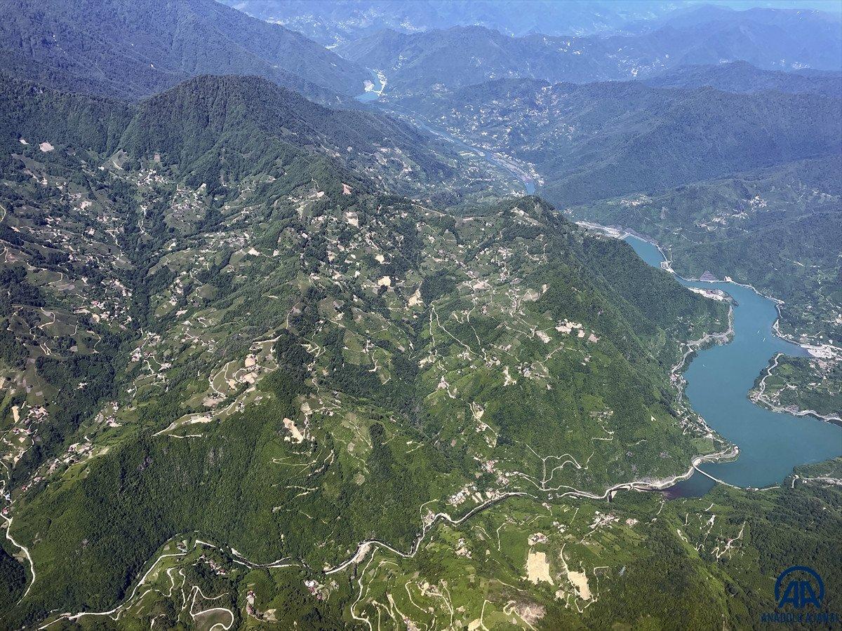 Artvin'in doğal güzellikleri havadan görüntülendi