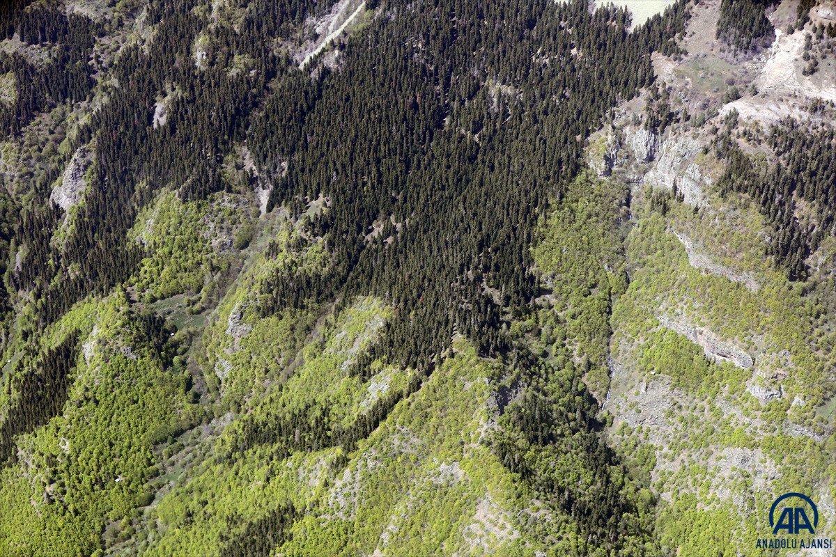 Artvin'in doğal güzellikleri havadan görüntülendi