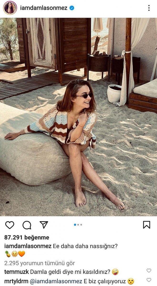 Murat Yıldırım, Damla Sönmez'e yorum yazdı