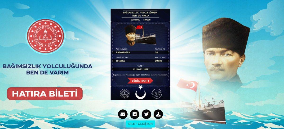 Tarihi yolcuğuna katılın: THY 19 Mayıs Hatıra Bileti alma ekranı