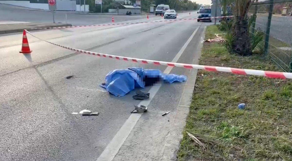 Alanya'daki gencin hayatını kaybettiği kazanın görüntüleri