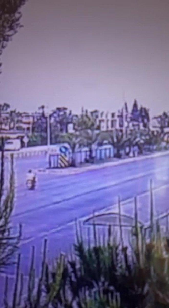 Alanya'daki gencin hayatını kaybettiği kazanın görüntüleri