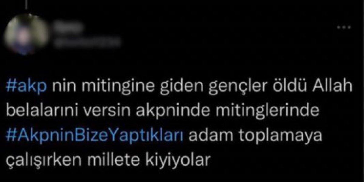 AK Parti'nin Gençlik Şöleni dönüşünde hayatını kaybedenlere nefret mesajları