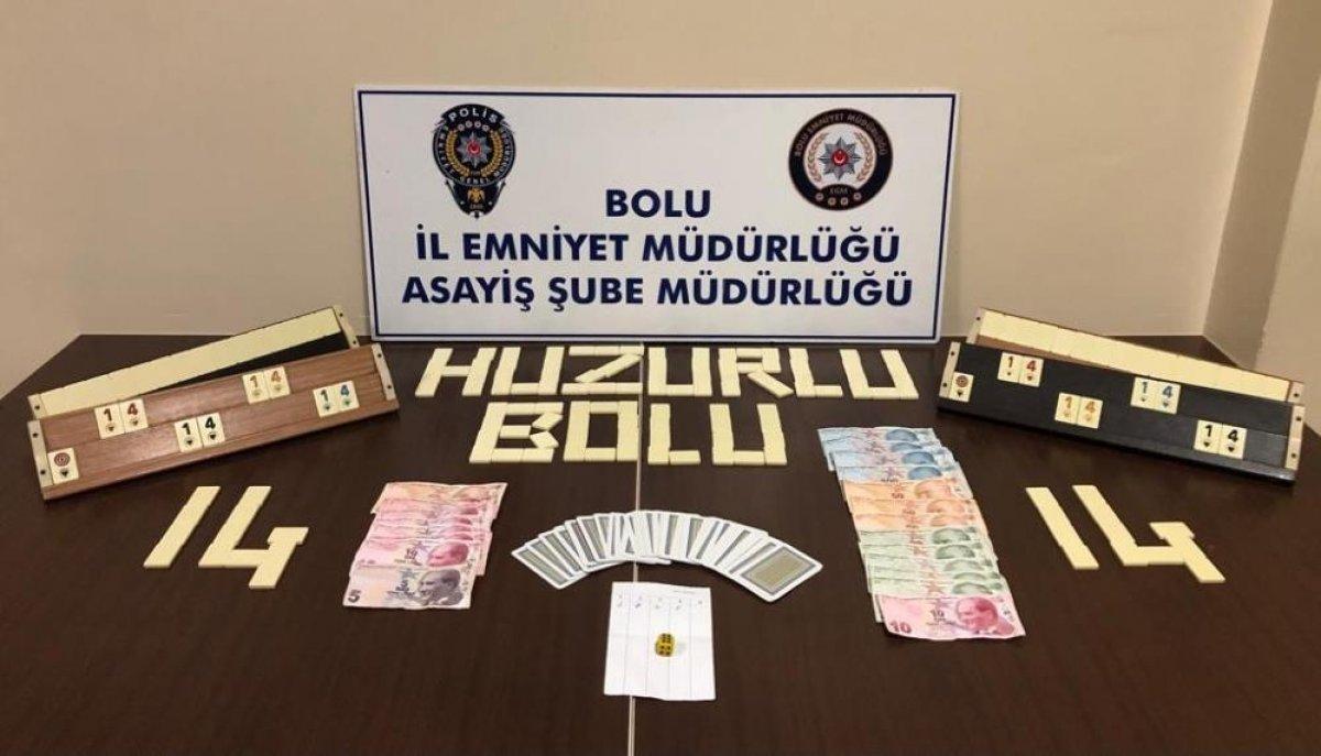 Bolu'da kahvehanede kumar oynarken yakalandılar