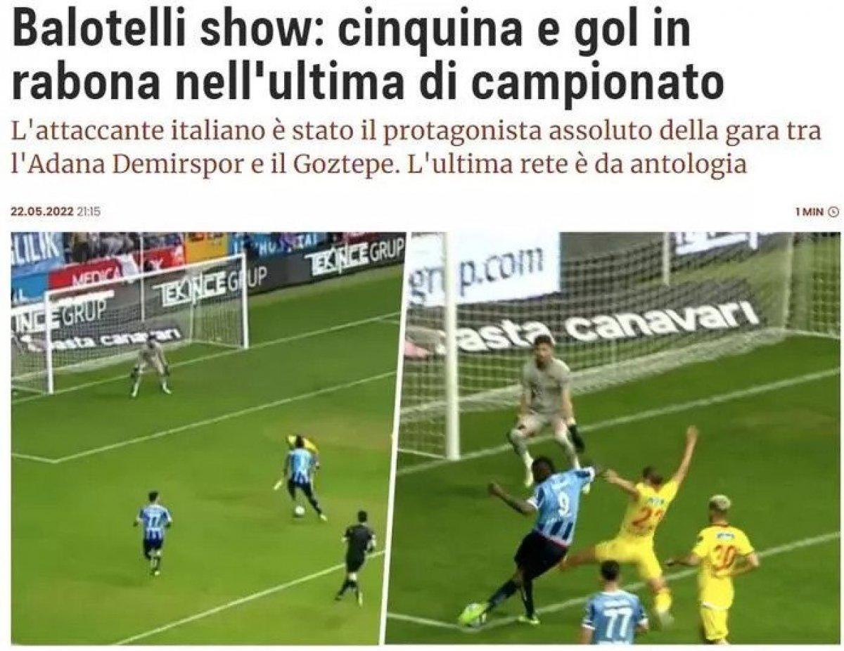 Balotelli'nin rabonası Avrupa basınında manşetlerde