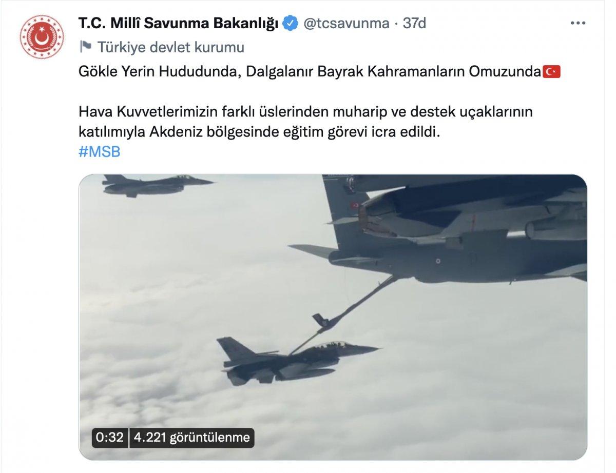 MSB'den nefes kesen  'Akdeniz Eğitim Görevi' paylaşımı