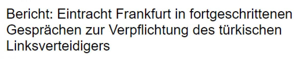 Rıdvan Yılmaz'a Eintracht Frankfurt talip oldu