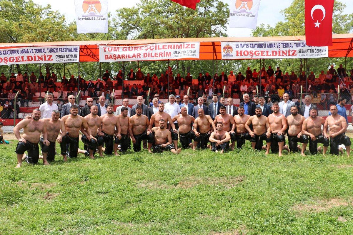 Havza Kırkpınar Yağlı Güreşleri'nde Recep Kara başpehlivan oldu