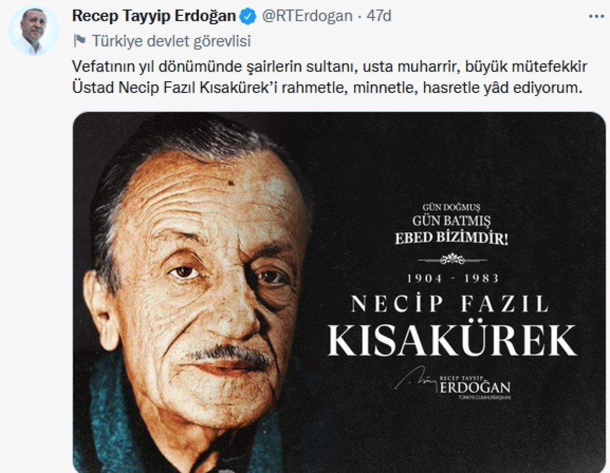 Necip Fazıl Kısakürek, vefatının 39. yılında anıldı