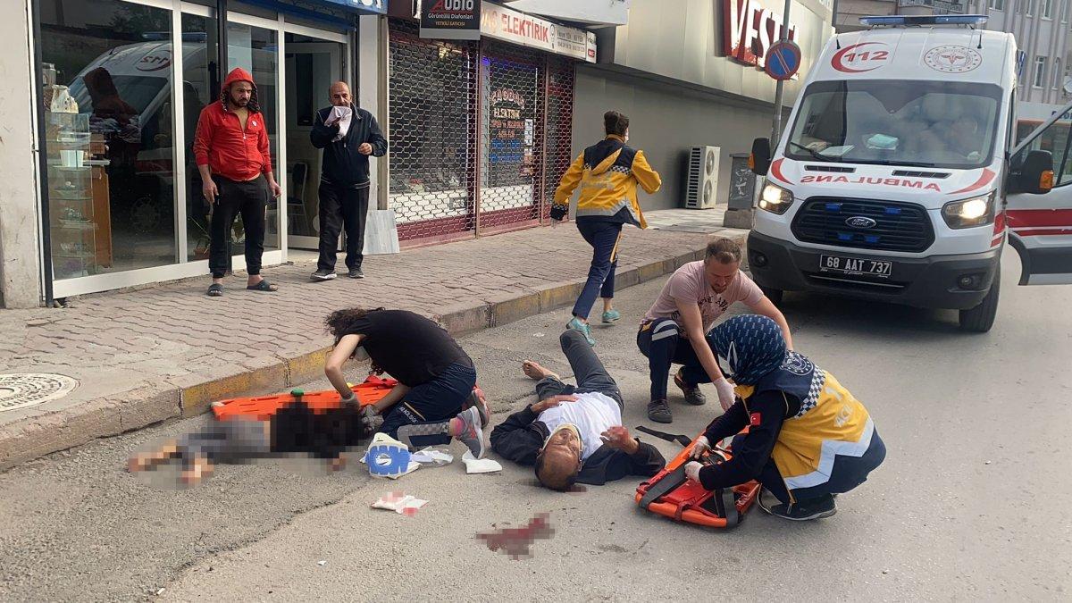 Aksaray'da eşini bıçaklayan şahıs, çocuklarını balkondan attı