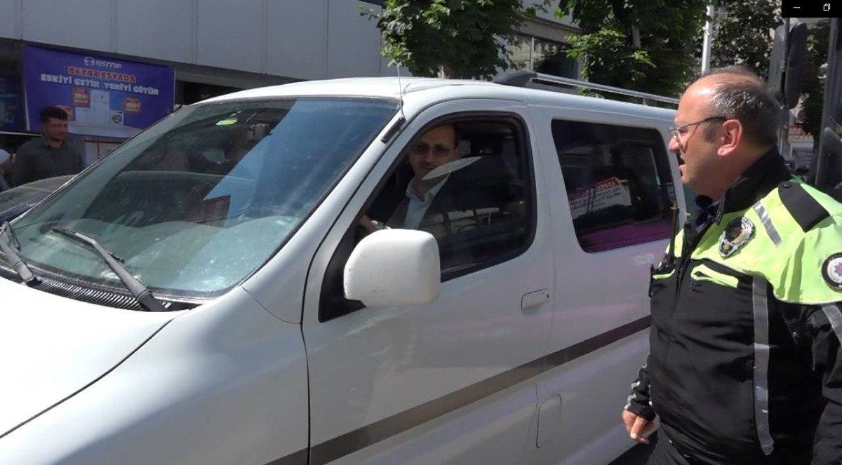 Çorum'da trafiği kilitleyen sürücüye ceza