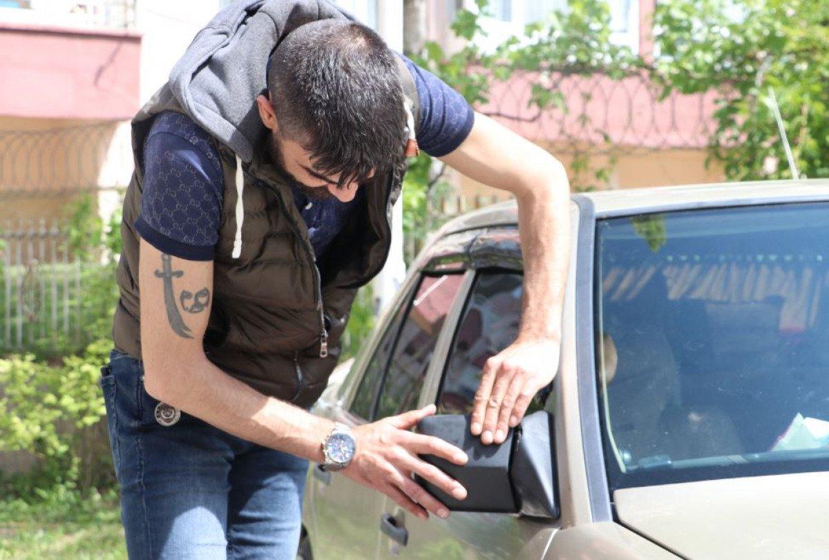 Ankara'da bakıcı kadından, patronunun otomobiline taşlı saldırı