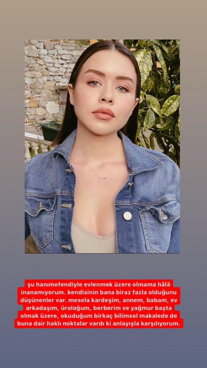 Doktor sevgilisi Yağmur Ün'ü övdü