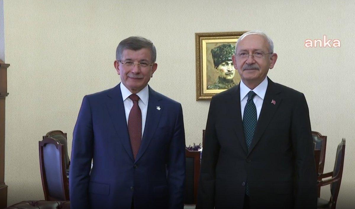 Ahmet Davutoğlu'ndan Kemal Kılıçdaroğlu'na ziyaret