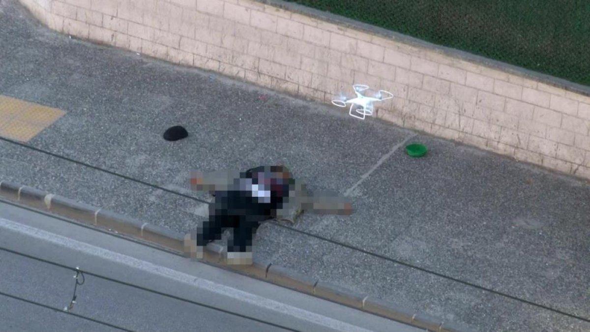 Gaziantep'te emniyete saldırmak isteyen teröristin vurulma anı