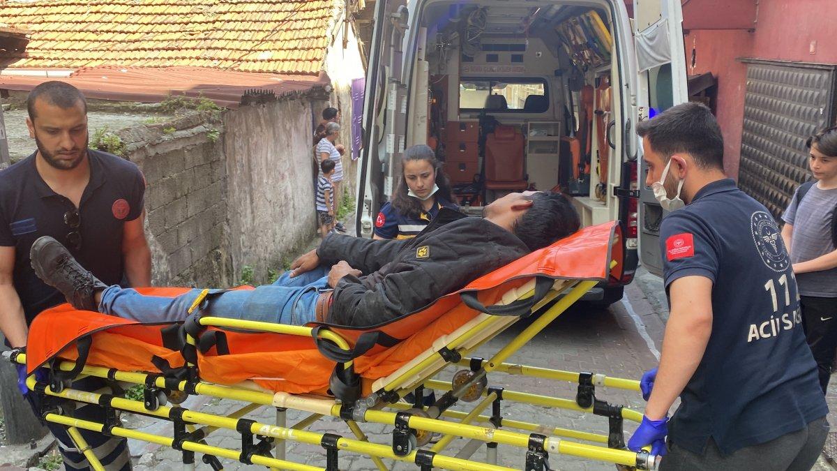 Beyoğlu'nda çatıya çıkan hırsız, çocuğun üstüne düştü