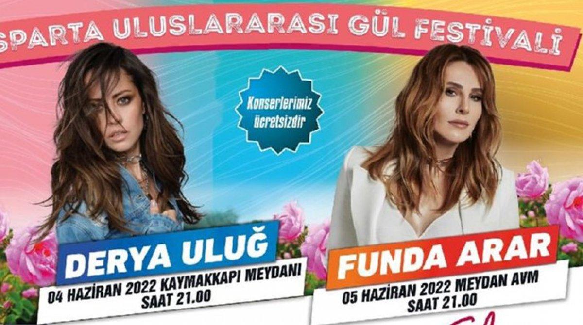 Derya Uluğ ve Funda Arar, Isparta konserine çıkmayacak