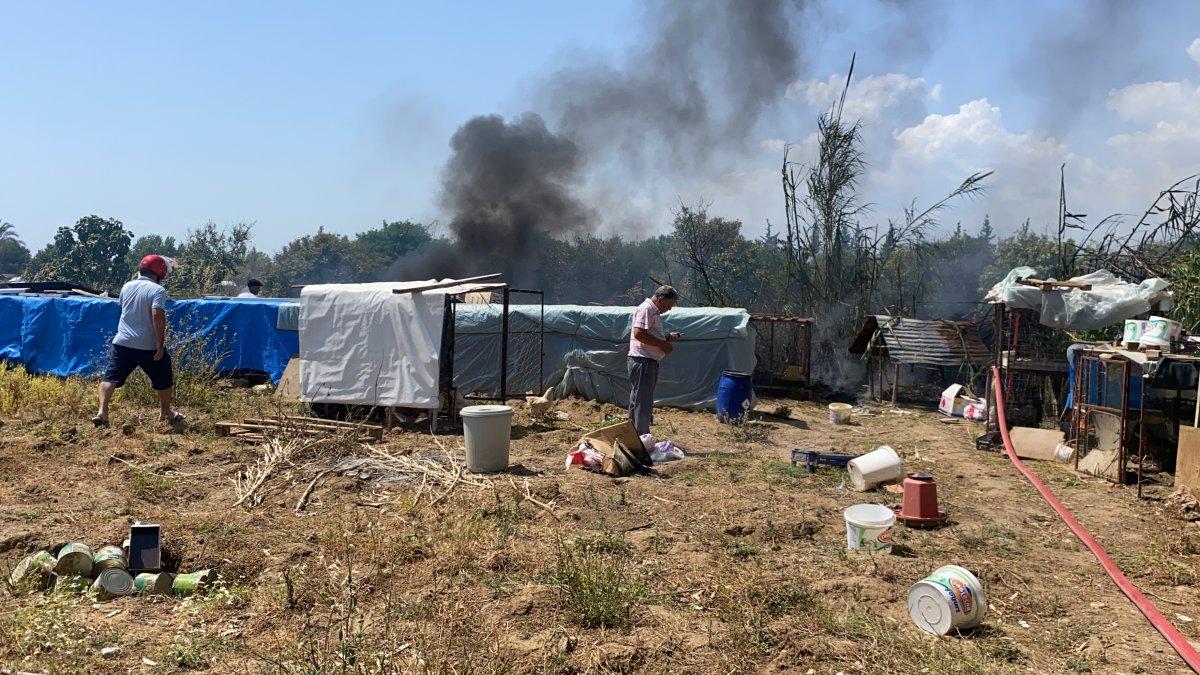 Fethiye'de otluk alanda yangın çıktı