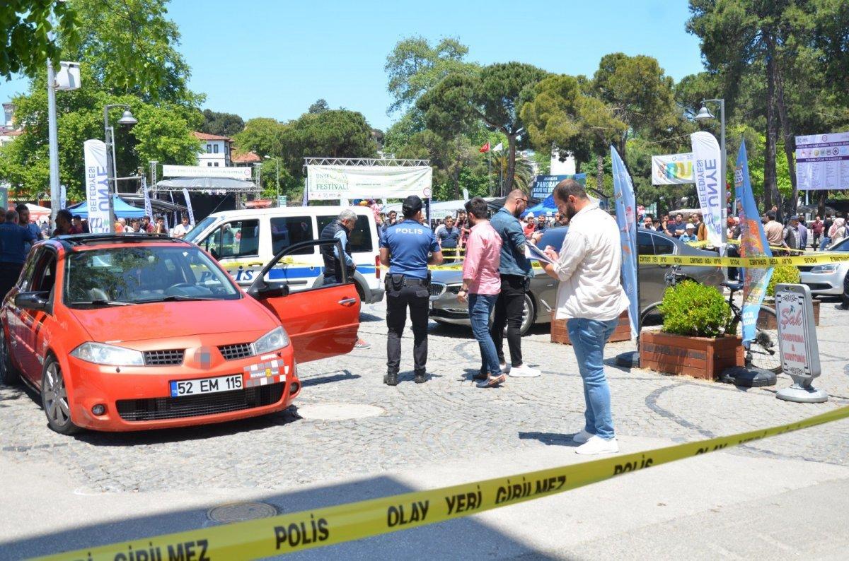 Ordu'da silahlı saldırı kamerada