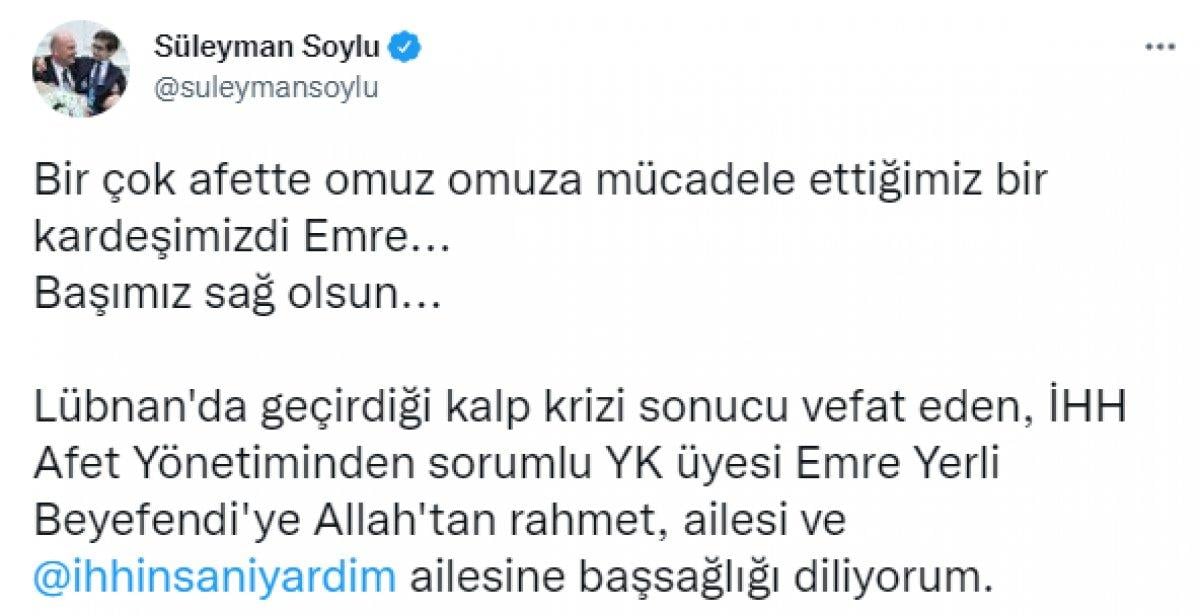 İHH Afet Yönetimi Sorumlusu Emre Yerli, kalbine yenik düştü