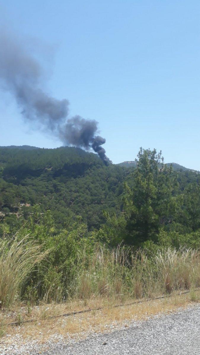 Mersin’de otobüsteki yangın ormana sıçradı