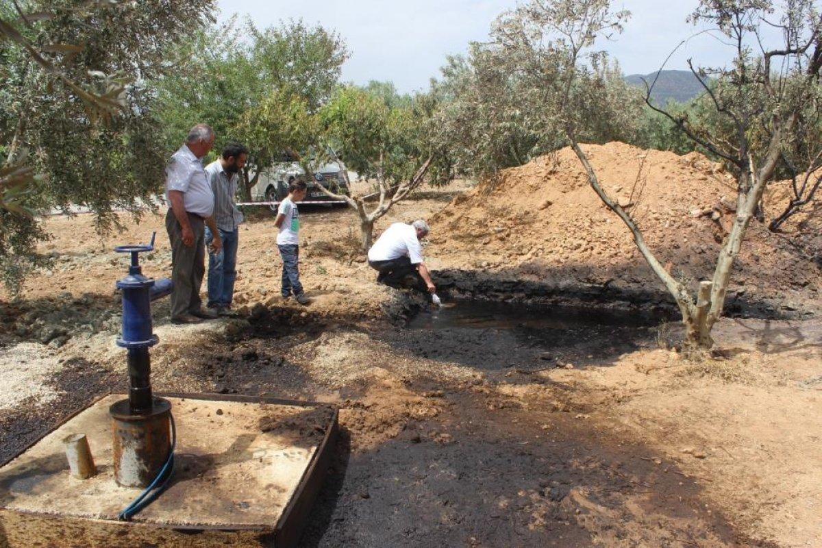Manisa'da petrole benzer siyah sıvı heyecanlandırdı