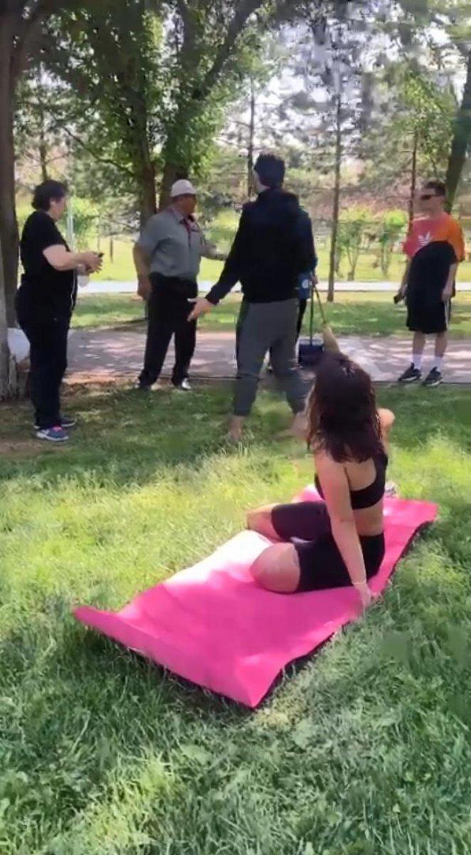 Eskişehir’deki parkta yoga yaptırılmadı
