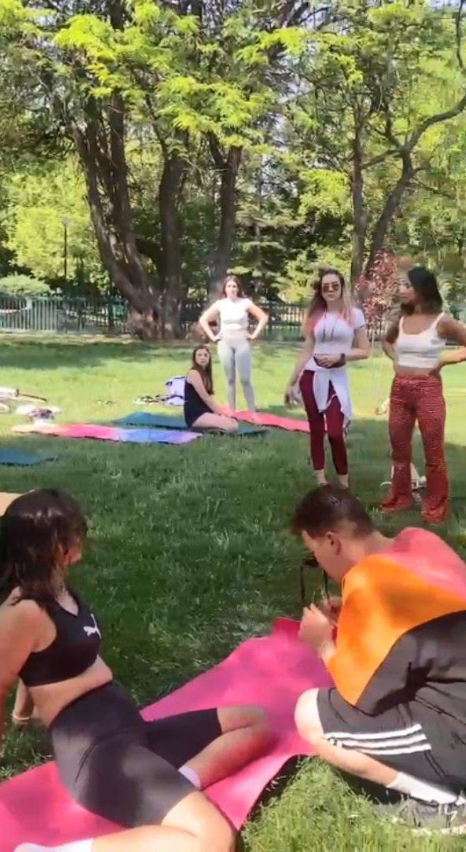 Eskişehir’deki parkta yoga yaptırılmadı