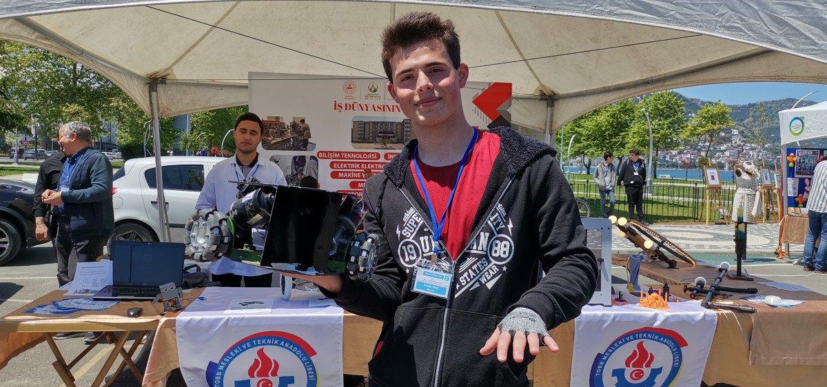 Ordulu lise öğrencisi Muhammet, insansız kara aracı üretti