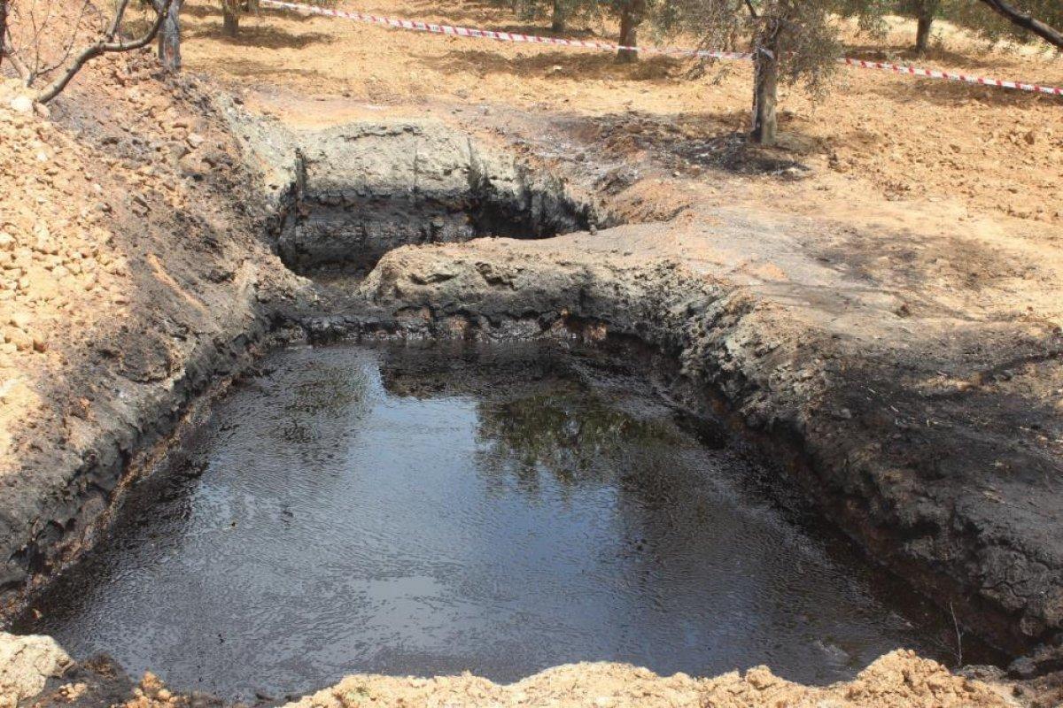 Manisa'da petrole benzer siyah sıvı heyecanlandırdı