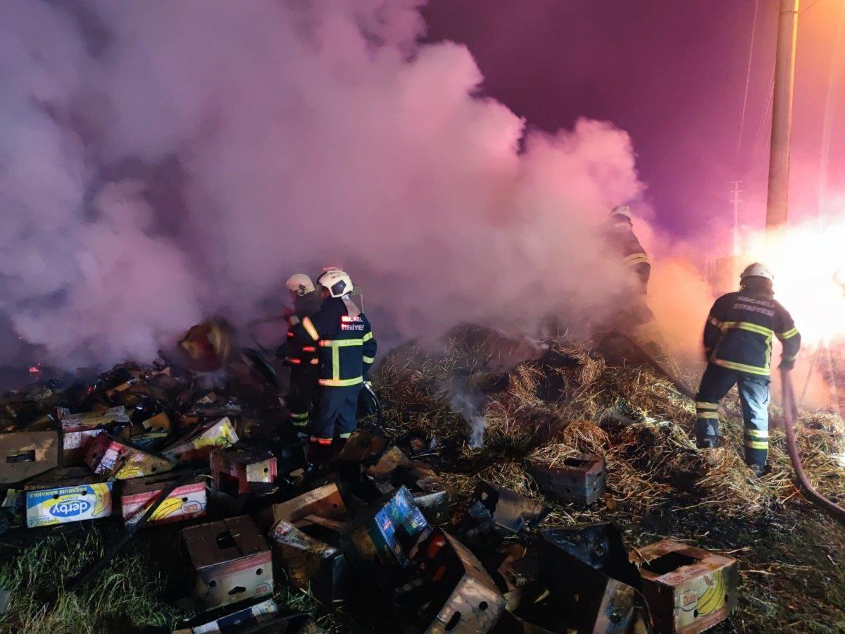 Kocaeli'de kereste fabrikasında yangın