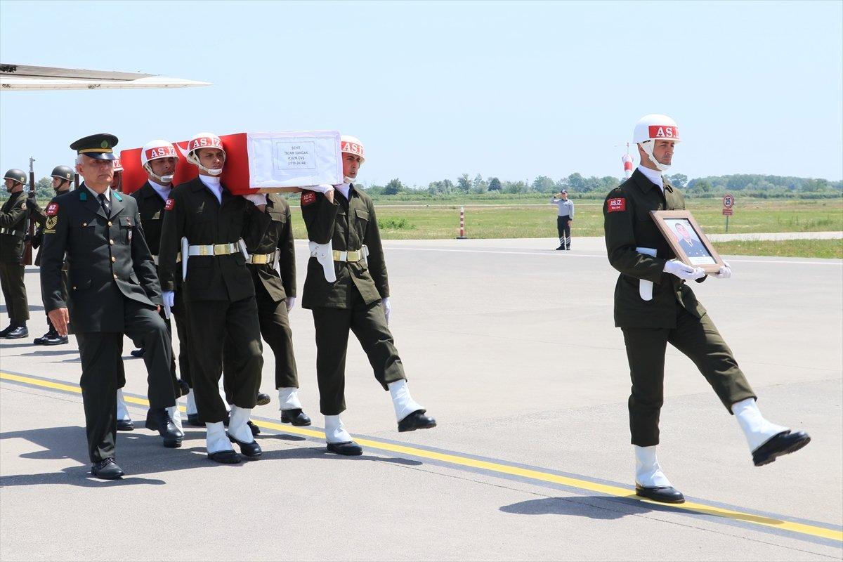 Samsun, şehidini gözyaşları içinde karşıladı