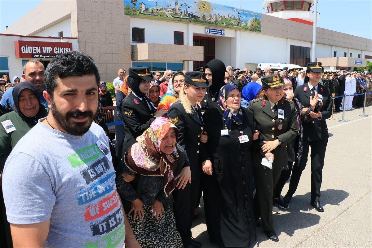 Samsun, şehidini gözyaşları içinde karşıladı