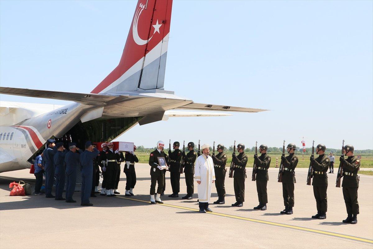 Samsun, şehidini gözyaşları içinde karşıladı
