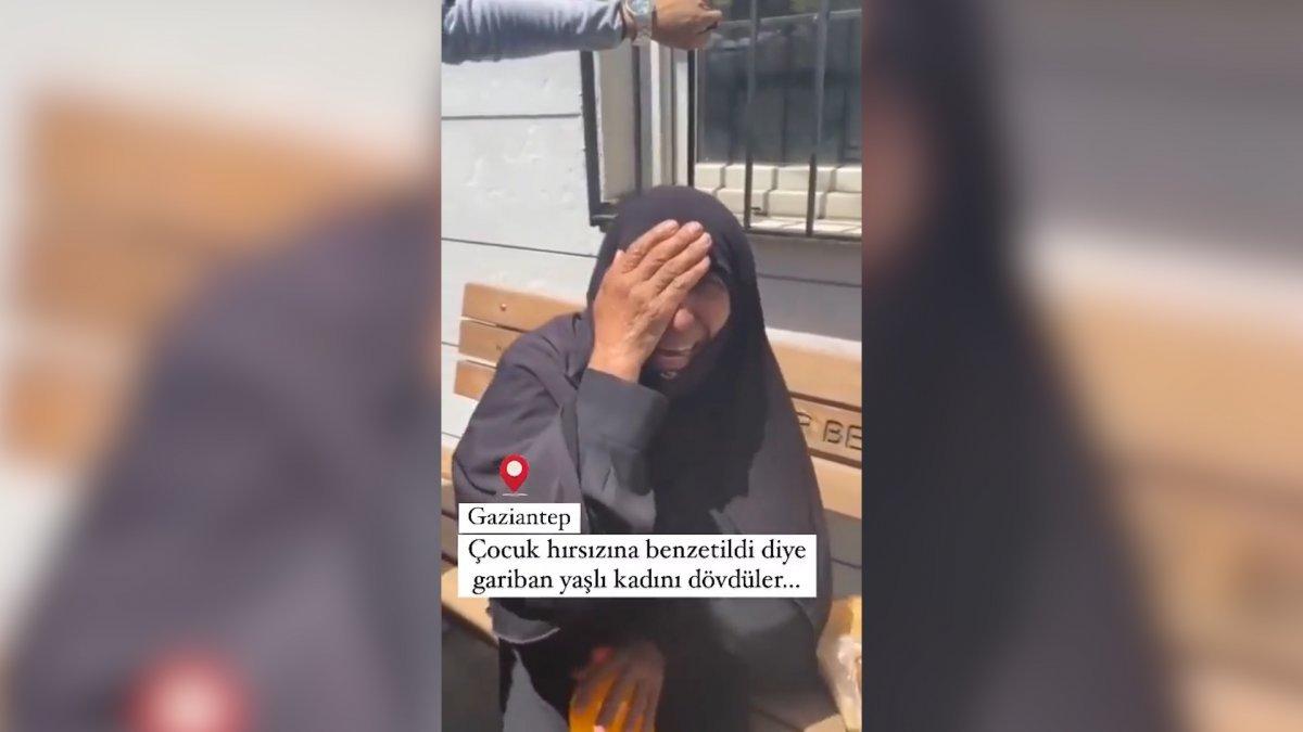 Gaziantep'te yaşlı kadına tekme atan şahıs adliyeye sevk edildi